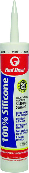 Red Devil 0816 100% Silicone Sealant, Architectural Grade WHITE Red Devil 0816 100% Silicone Sealant, Architectural Grade WHITE