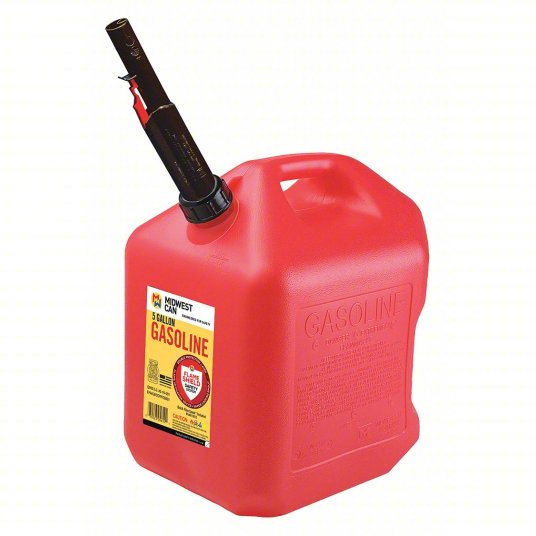 Gas Can: 5 Gal Capacity, Self, Red