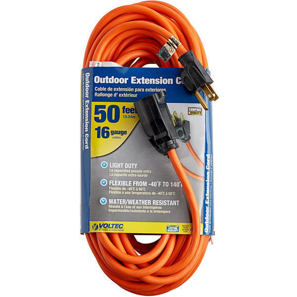 16/3 ORANGE EXTENSION CORD WITH STRIPS