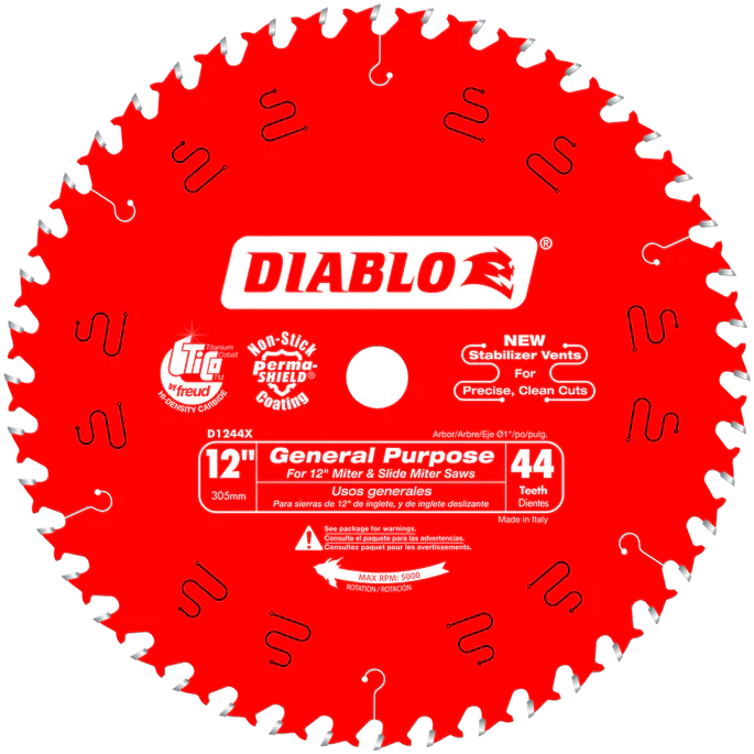 Diablo 12 in. x 44 Tooth General Purpose Wood Saw Blade