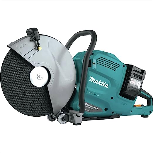 Makita 80V max (40V X2) XGT sin escobillas de iones de litio de 14 pulgadas. Kit de cortadora eléctrica AFT inalámbrica con freno eléctrico y 4 baterías (8 Ah)