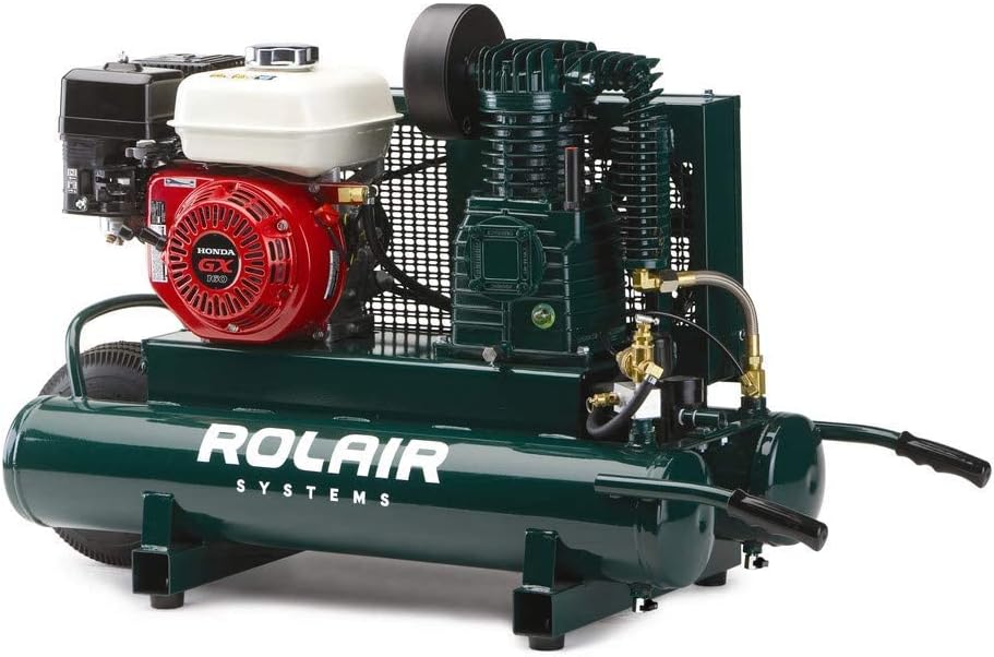 Compressor de ar a gás Rolair 5,5 HP - tanque de 9 GAL