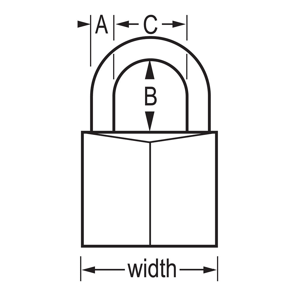 Master Lock 150D Brass Padlock, Silver