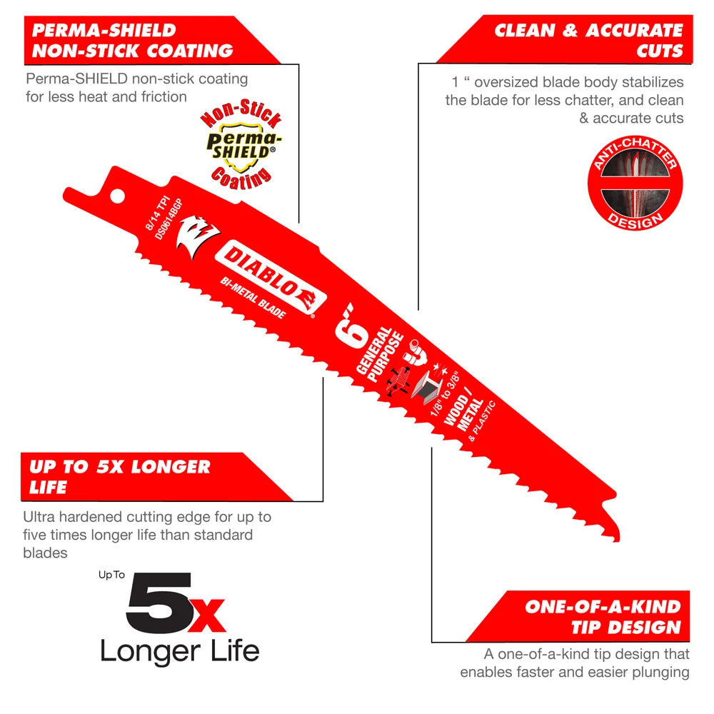 9¨ RECIP SAW BLADE GENERAL PURPOSE