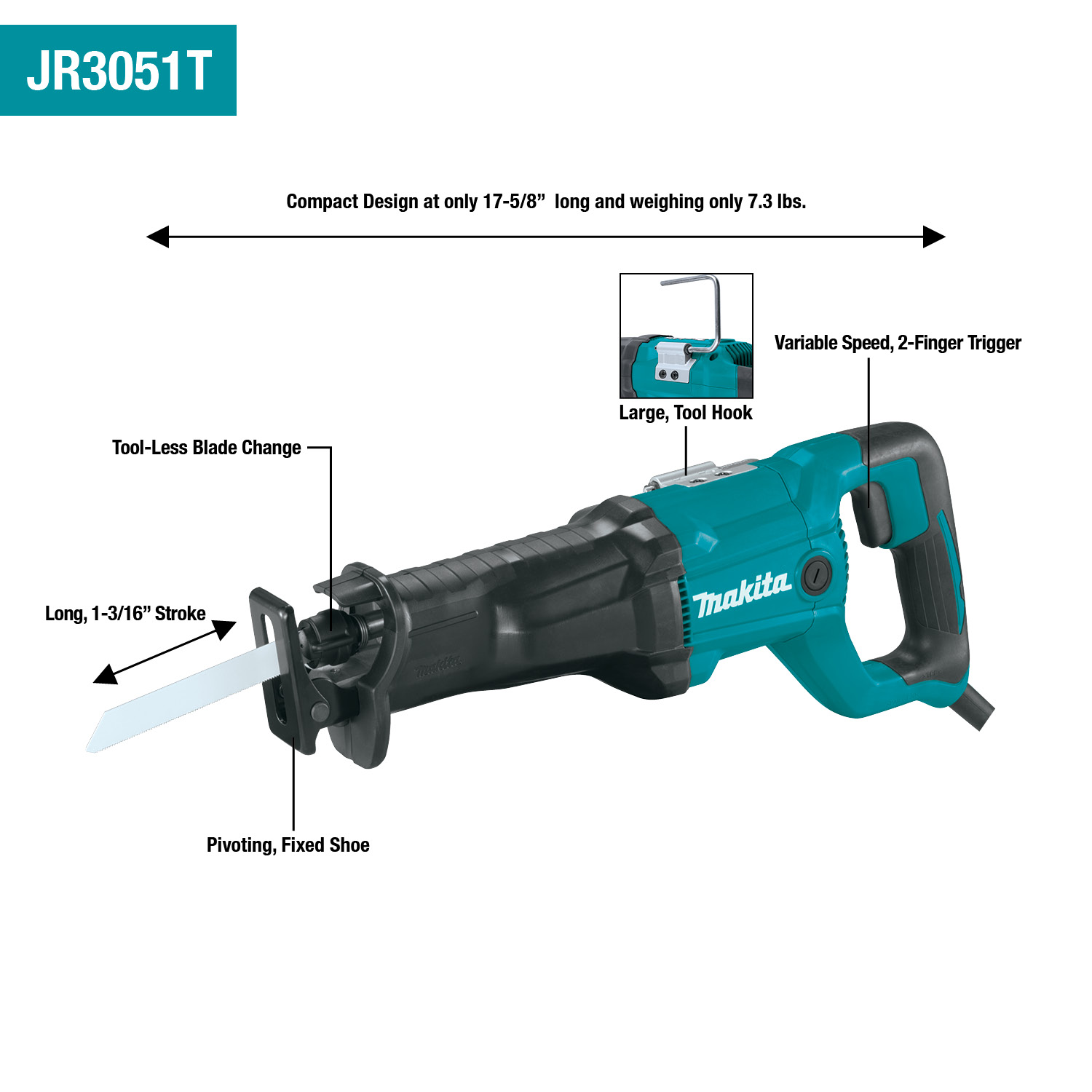 MAKITA RECIPROCATING SAWZALL 12AMP