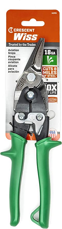 Wiss M2R Green Right Cut Aviation Snips