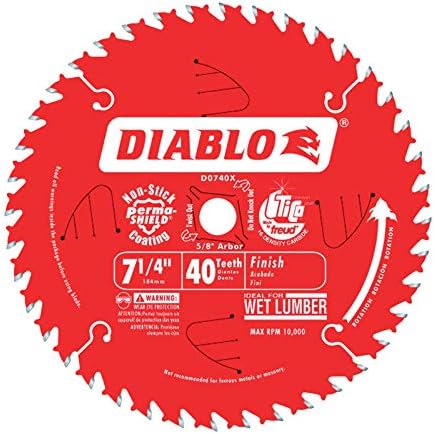 DIABLO 7-1/4¨ FINISH/PLYWOOD 40T BLADE