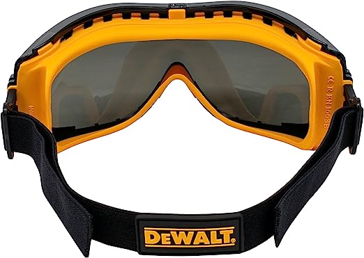 DEWALT SAFETY GOGGLE BLACK FRAME SMOKE LENS