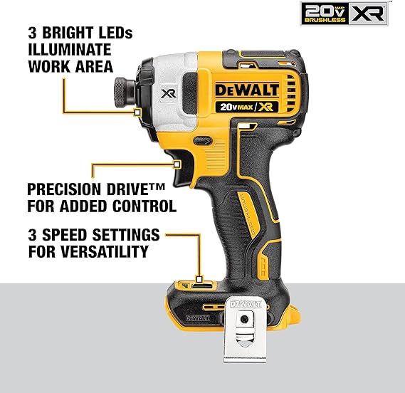 DEWALT 20V XR 1/4¨ 3 - SPEED BRUSHLESS IMPACT DRIVER