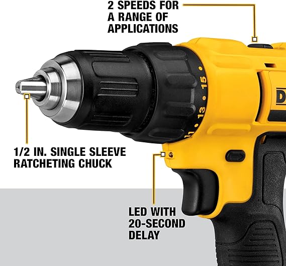 DEWALT 20V COMPACT 1/2¨ DRILL DRIVER MAX CORDLESS