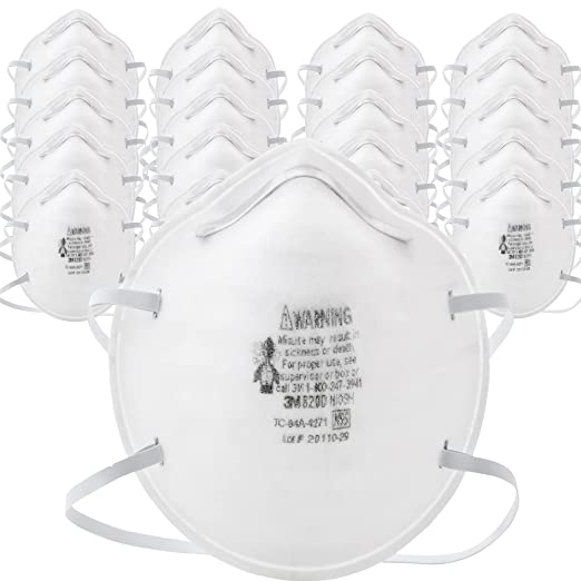 White Disposable N95 Particulate Respirator 20-Pack - 3M